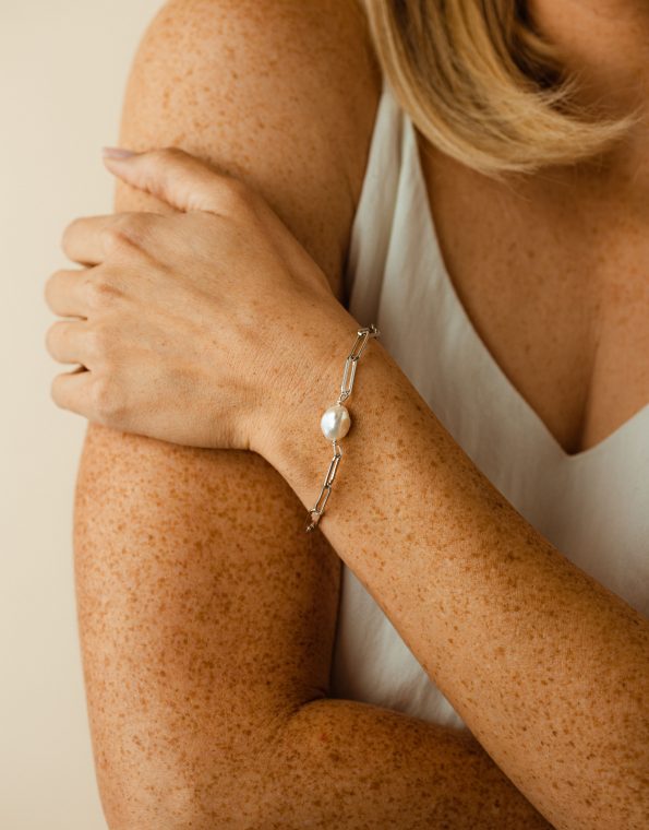 Silver Baroque Paperclip Bracelet