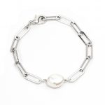 Silver Baroque Paperclip Bracelet