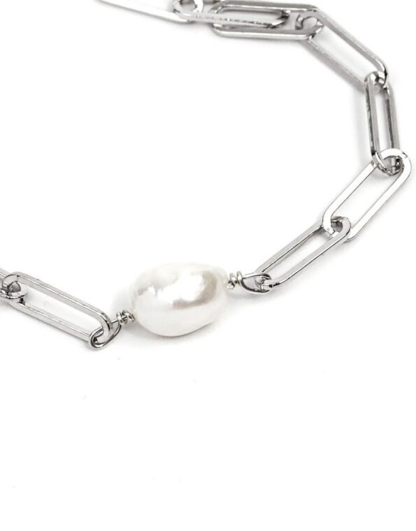 Silver Baroque Paperclip Bracelet