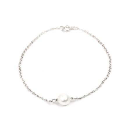 Dainty Silver Pearl Bracelet