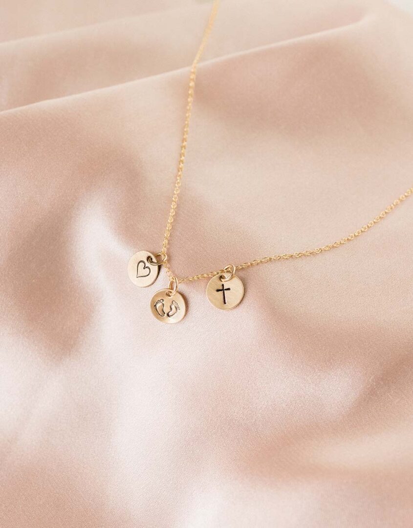 14k Gold Filled Baby Feet, Cross, Heart Charm For Bracelets & Necklaces | Perfect Gift For New Moms