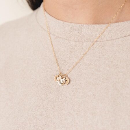 14k Gold Filled Baby Feet, Cross, Heart Charm For Bracelets & Necklaces