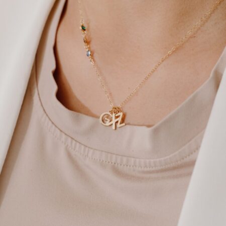 Birthstone Initial Treasure Necklace