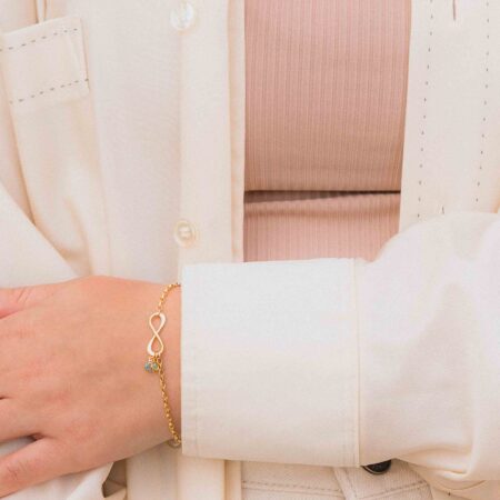 Classic Infinity Bracelet with Birthstones