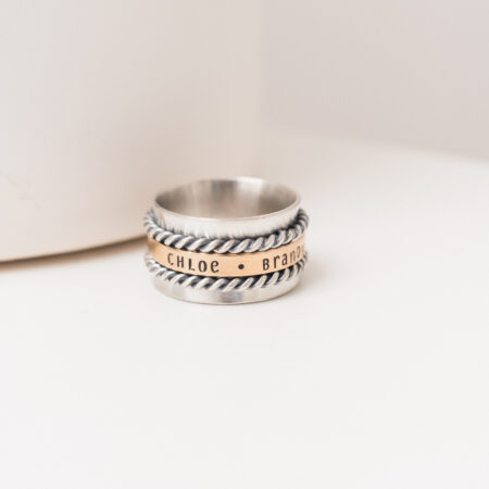 Rope Message Spinner Ring