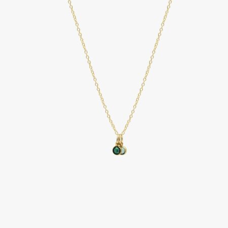 Golden Birthstone Drop Necklace