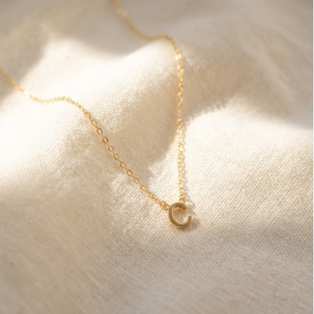 Dainty Gold Initial Necklace