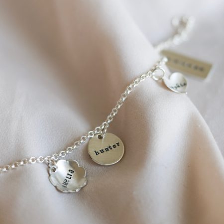 Dainty Sterling Eclectic Charm Bracelet