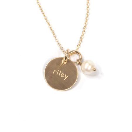 Engraved Gold Dainty Names Necklace