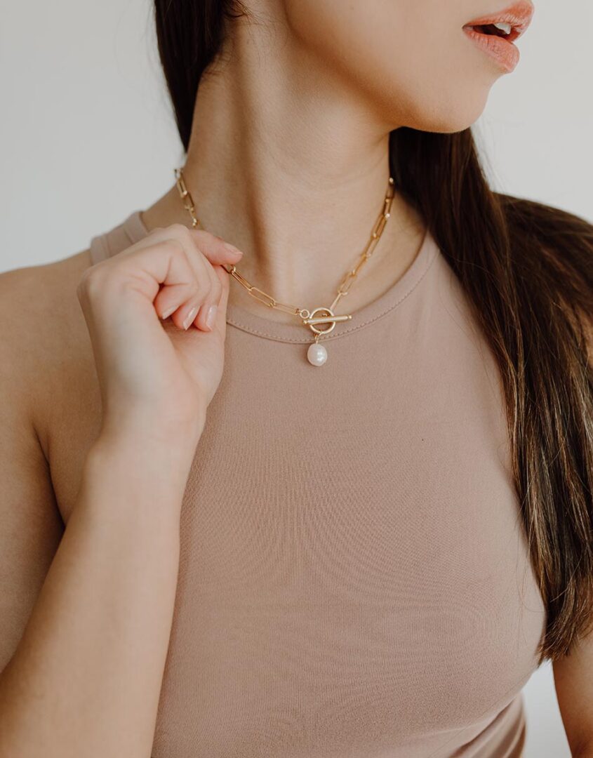 Gold Baroque Pearl Necklace | Perfect Gift For Birthday