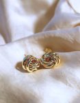 Gold Filled Love Knot Stud Earrings – Image 1