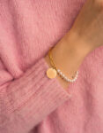 Gold & Pearl Monogram Bracelet