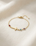 Golden Radiant Faith Birthstone Bracelet – Image 1