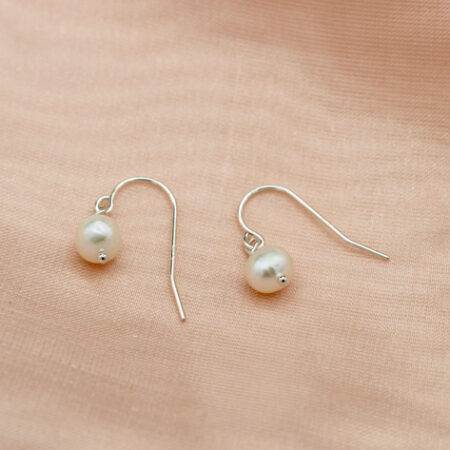 Single Pearl Drop Earrings