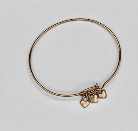 Golden Little Bits Of My Heart Bangle