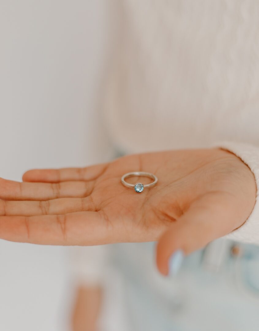 Stacking Birthstone rings for little girls