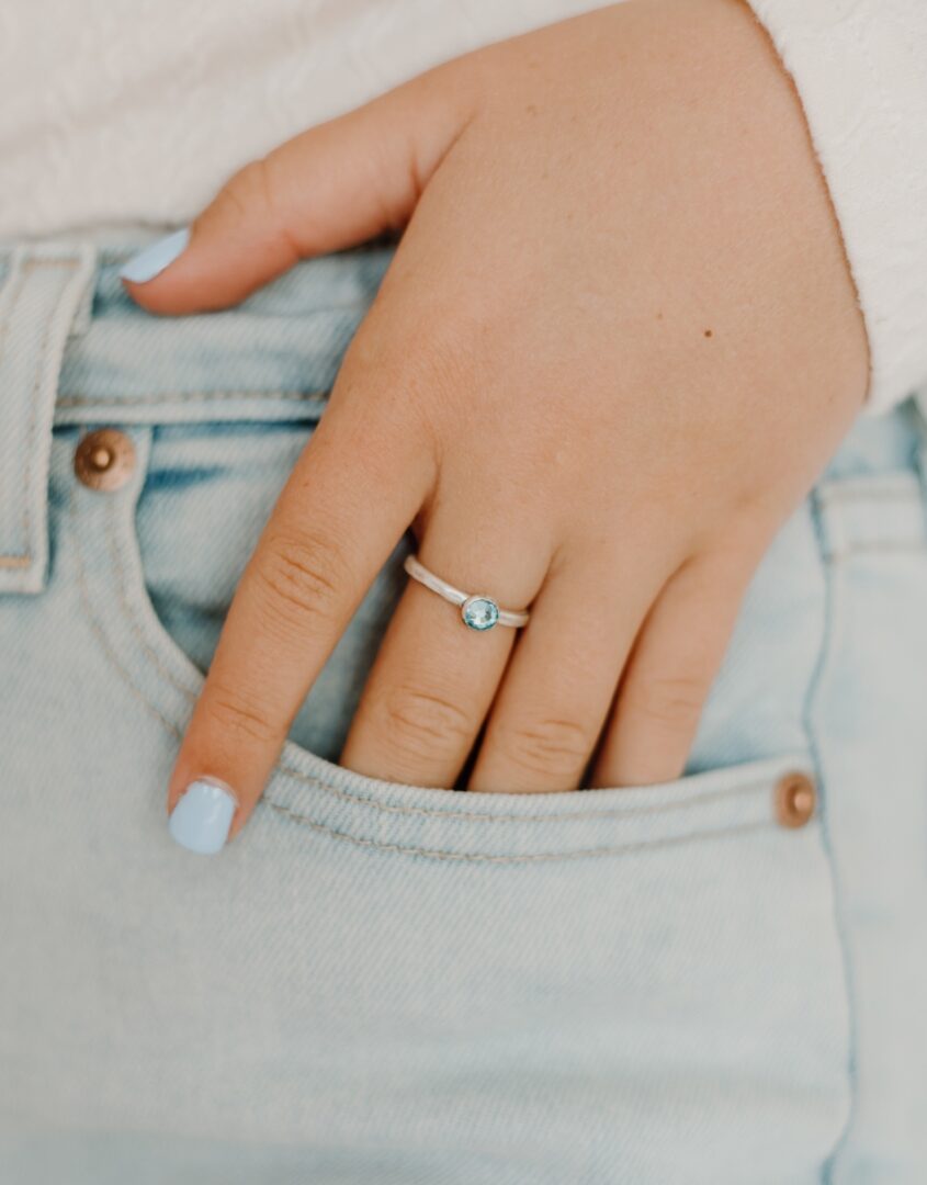 Stacking Birthstone rings for little girls