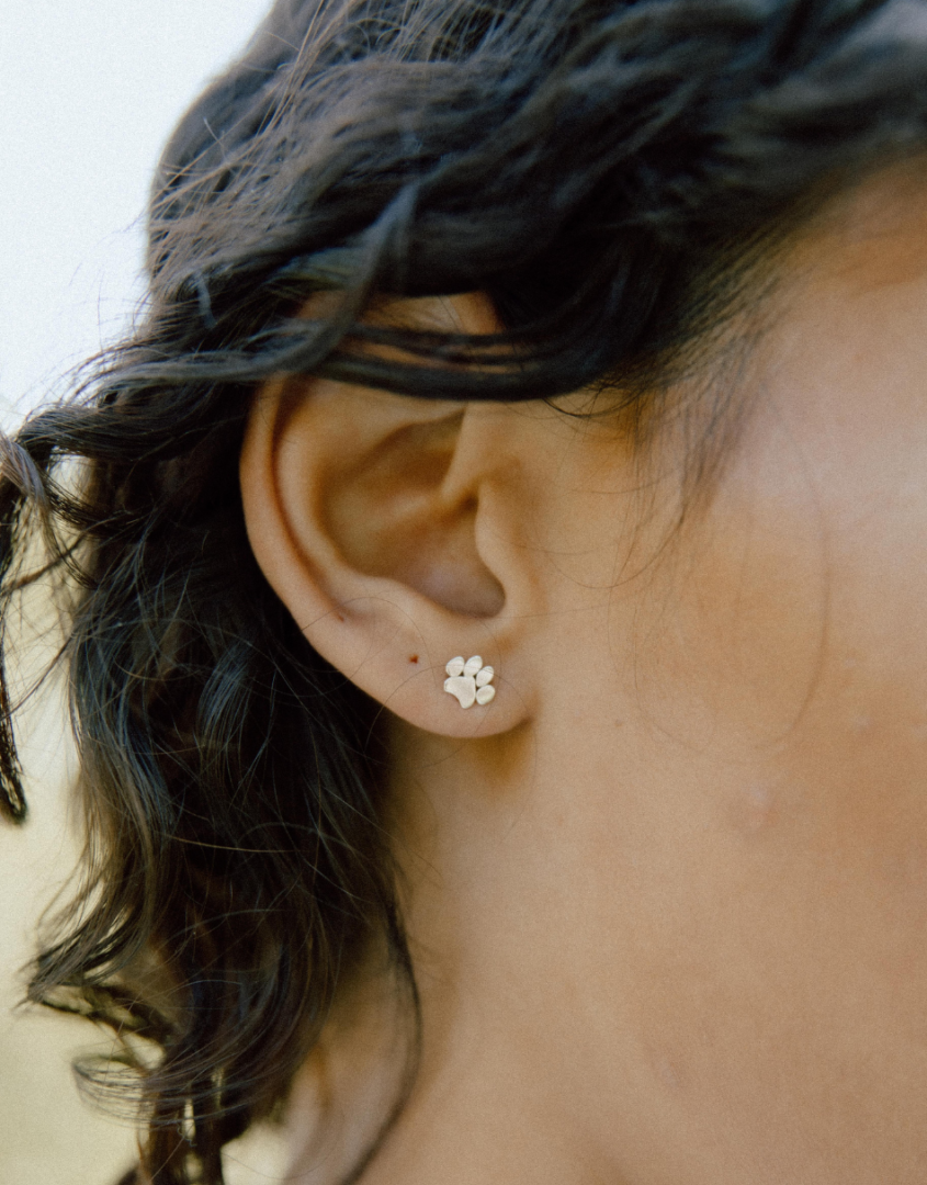 Love Has Four Paws Sterling Silver Earrings
