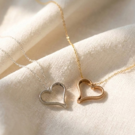 Dainty Secret Message Heart Necklace