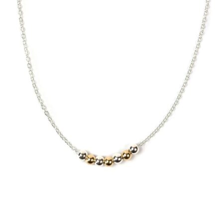 Silver and Gold Meaningful Bead Necklace