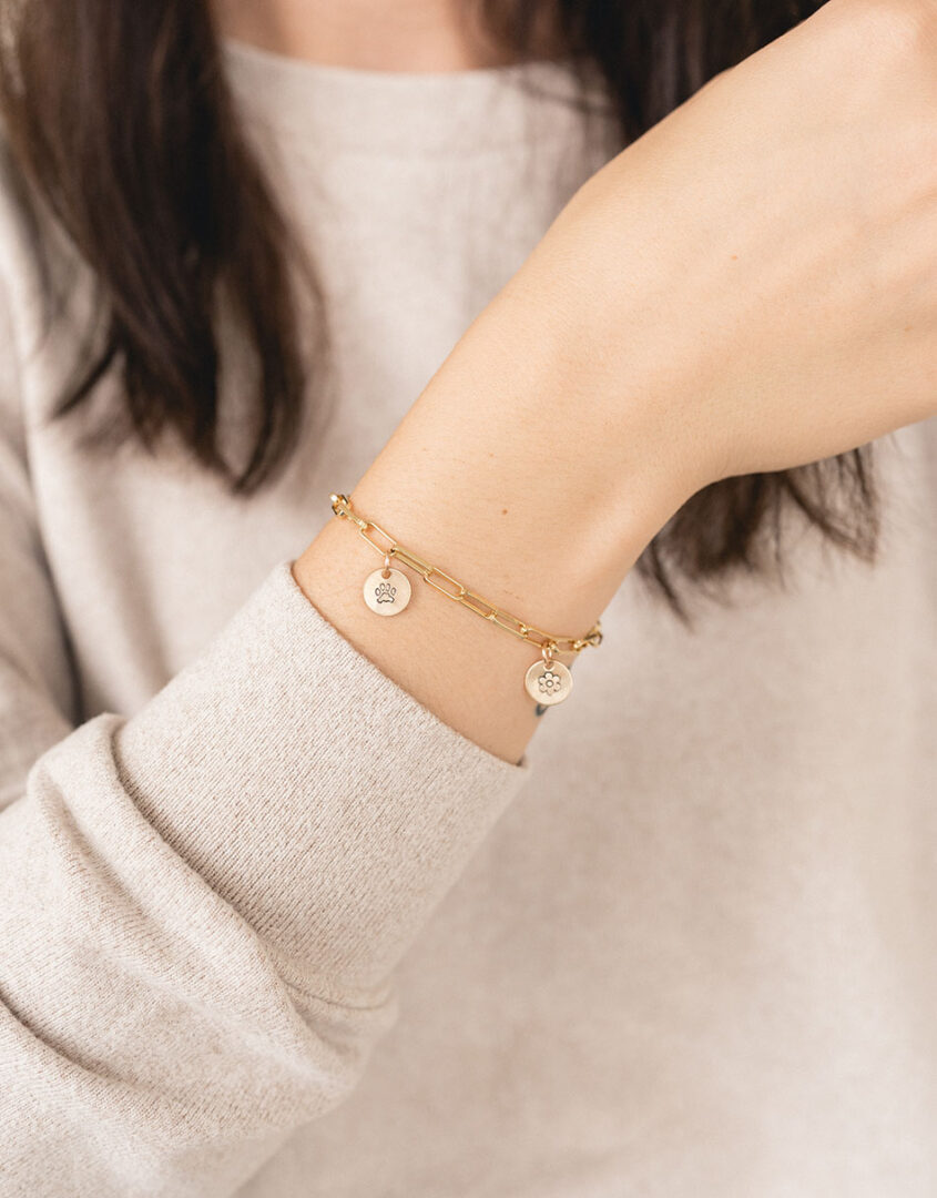 14k Gold Filled Paw Charm For Bracelets & Necklaces