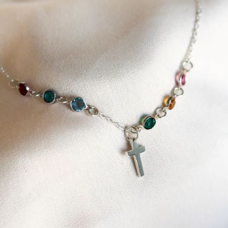 Radiant Faith Birthstone Necklace