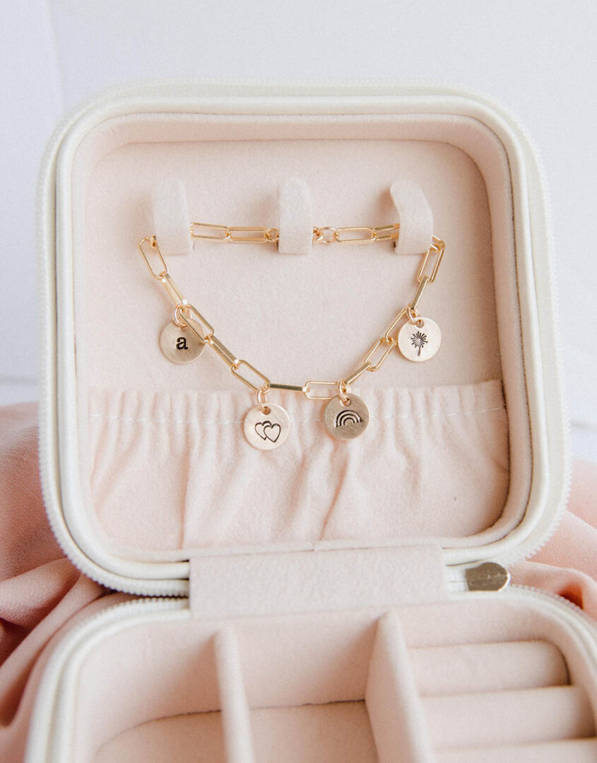 14k Gold Filled Rainbow Charm For Bracelets & Necklaces