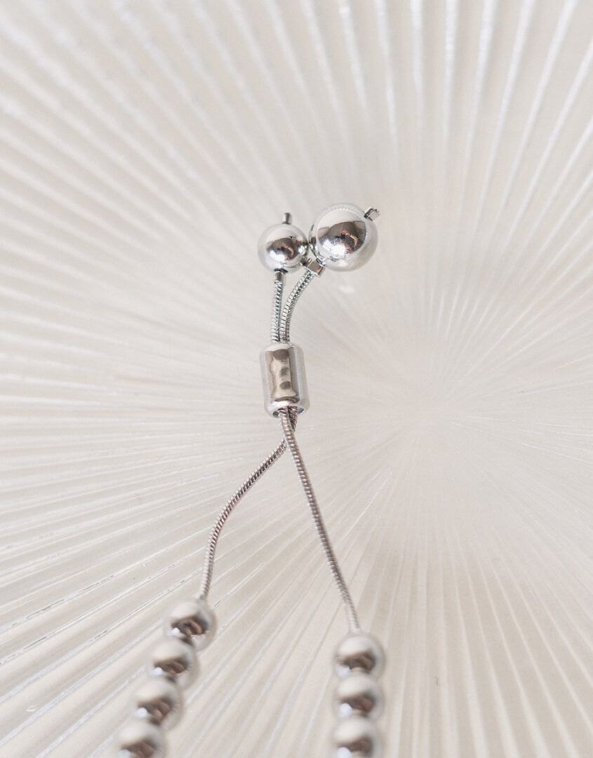 Silver Bead Initial Bracelet | Custom Jewelry For Her