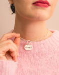 Silver Hand Stamped Paperclip Necklace