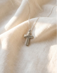 Stainless Steel Cross Urn Necklace – Image 1