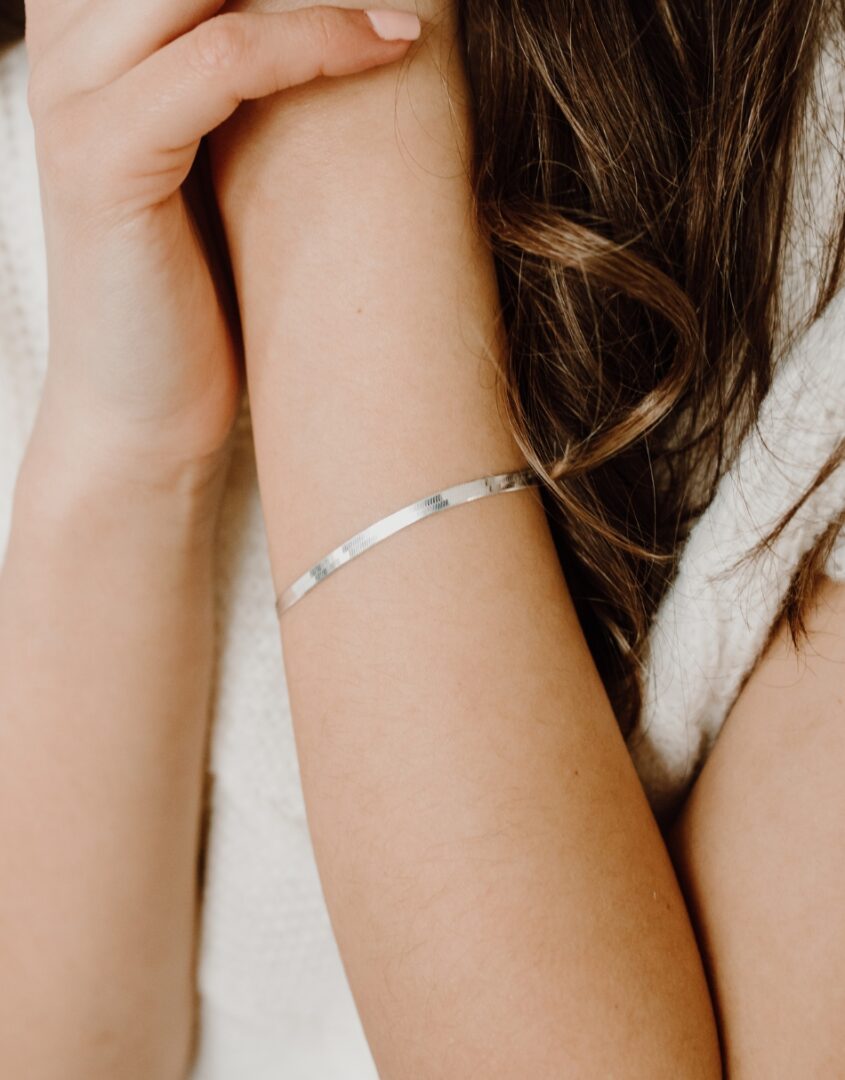 Sterling Silver Herringbone Bracelet