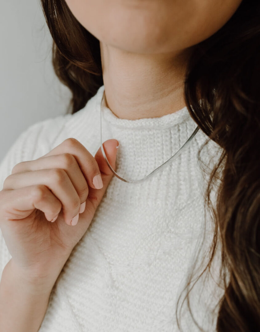 Sterling Silver Herringbone Necklace