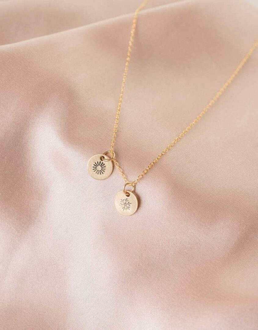 14k Gold Filled Sun Charm For Bracelets & Necklaces