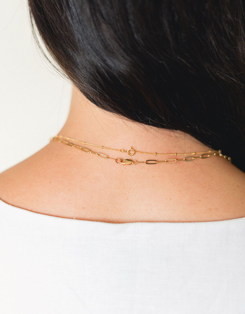 Sunny Layering Necklace Set Clasp | Initial Charm Jewelry