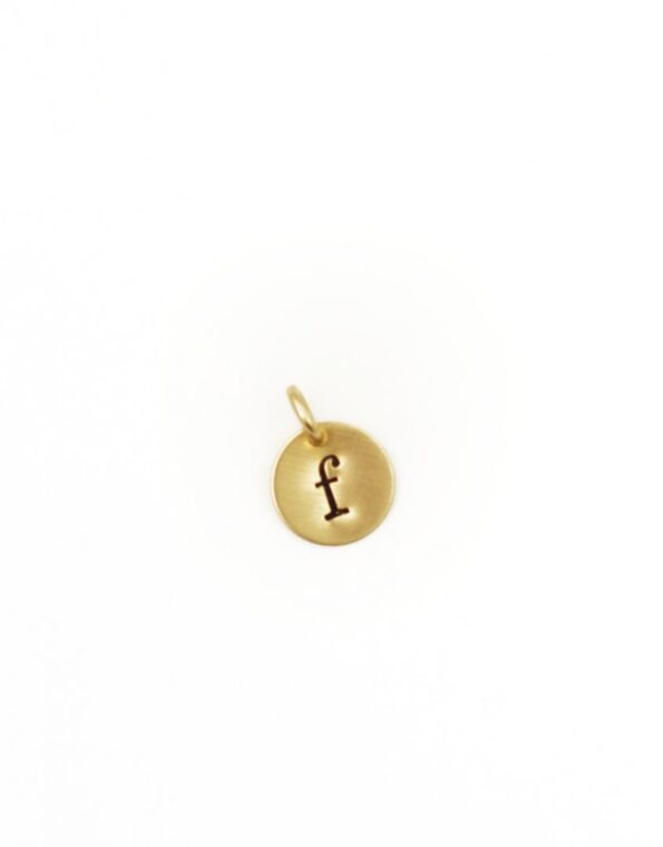 A La Carte Gold Initial Charm A 1/2 gold-filled initial charm to add to your gold initial charm necklace. Perfect for mom, daughter, sister