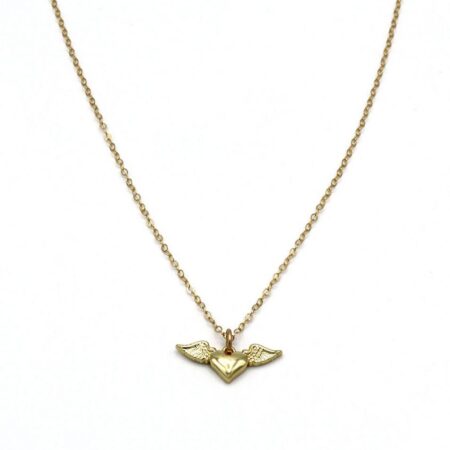 A Piece of My Heart is In Heaven Golden Necklace
