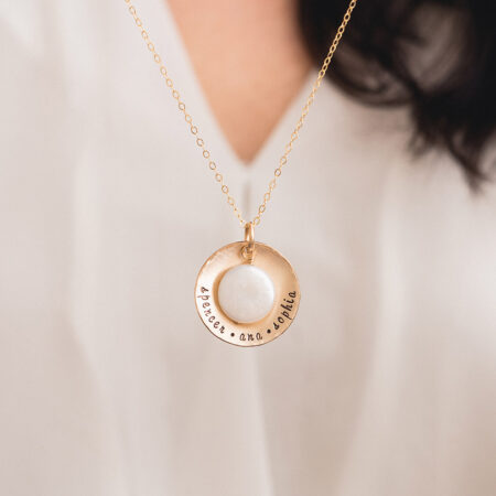 Gold Mother of Pearl Necklace