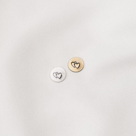 .925 Sterling Silver or Gold-Filled Double Heart Charm For Bracelets & Necklaces | Charms For Her