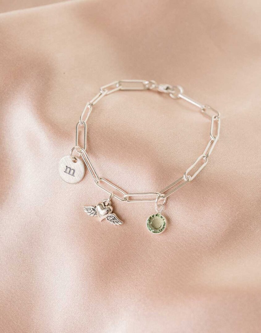 Sterling Silver Heart with Wings a la carte Charm For Bracelets & Necklaces | Charms For Her