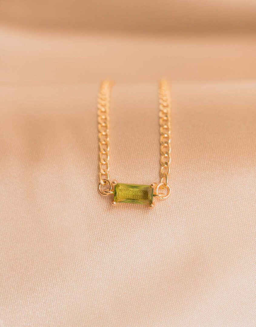 Golden Birthstone Baguette Bracelet | Perfect Gift For Women