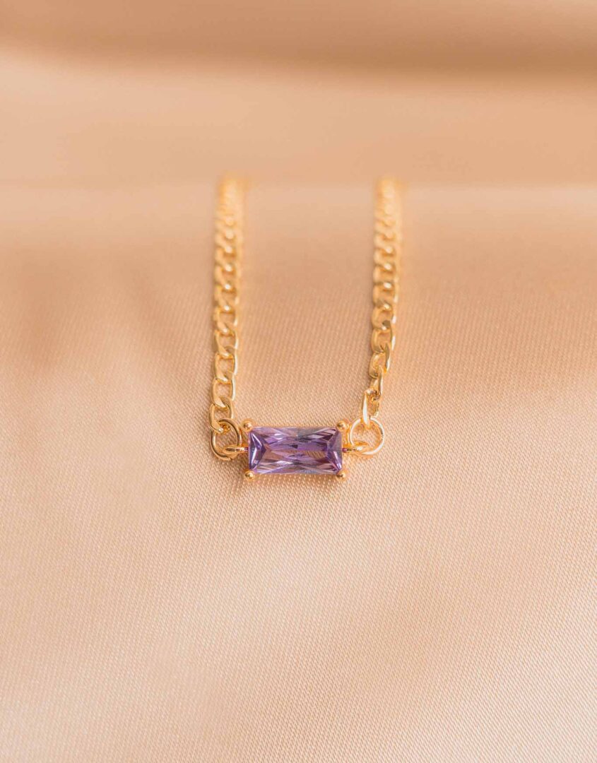 Golden Birthstone Baguette Bracelet | Perfect Gift For Women