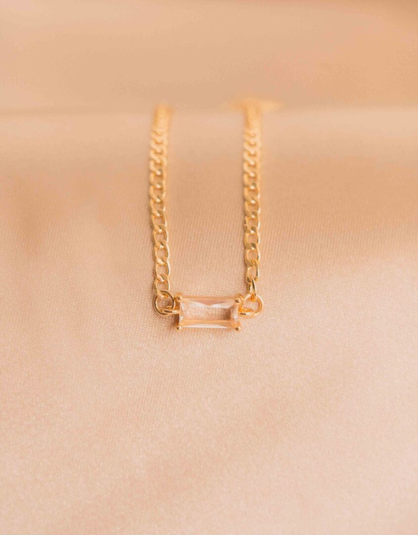 Golden Birthstone Baguette Bracelet | Perfect Gift For Women