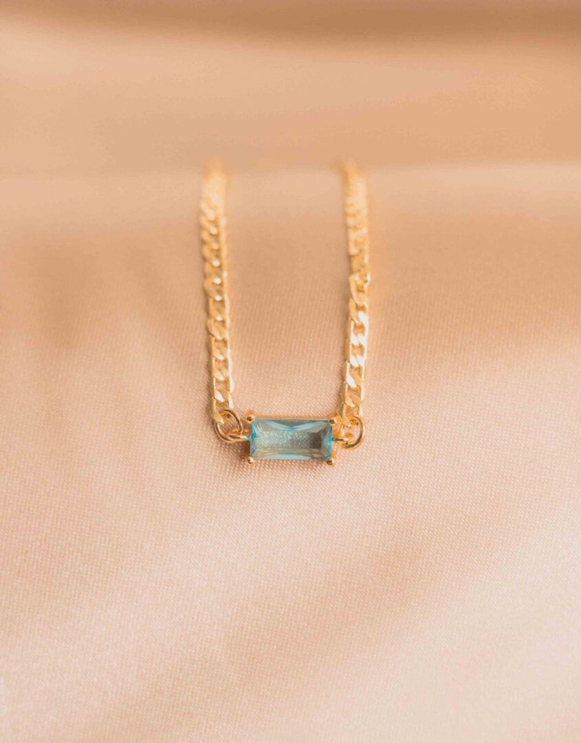 Golden Birthstone Baguette Bracelet | Perfect Gift For Women