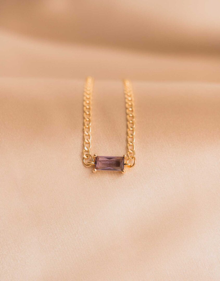 Golden Birthstone Baguette Bracelet | Perfect Gift For Women