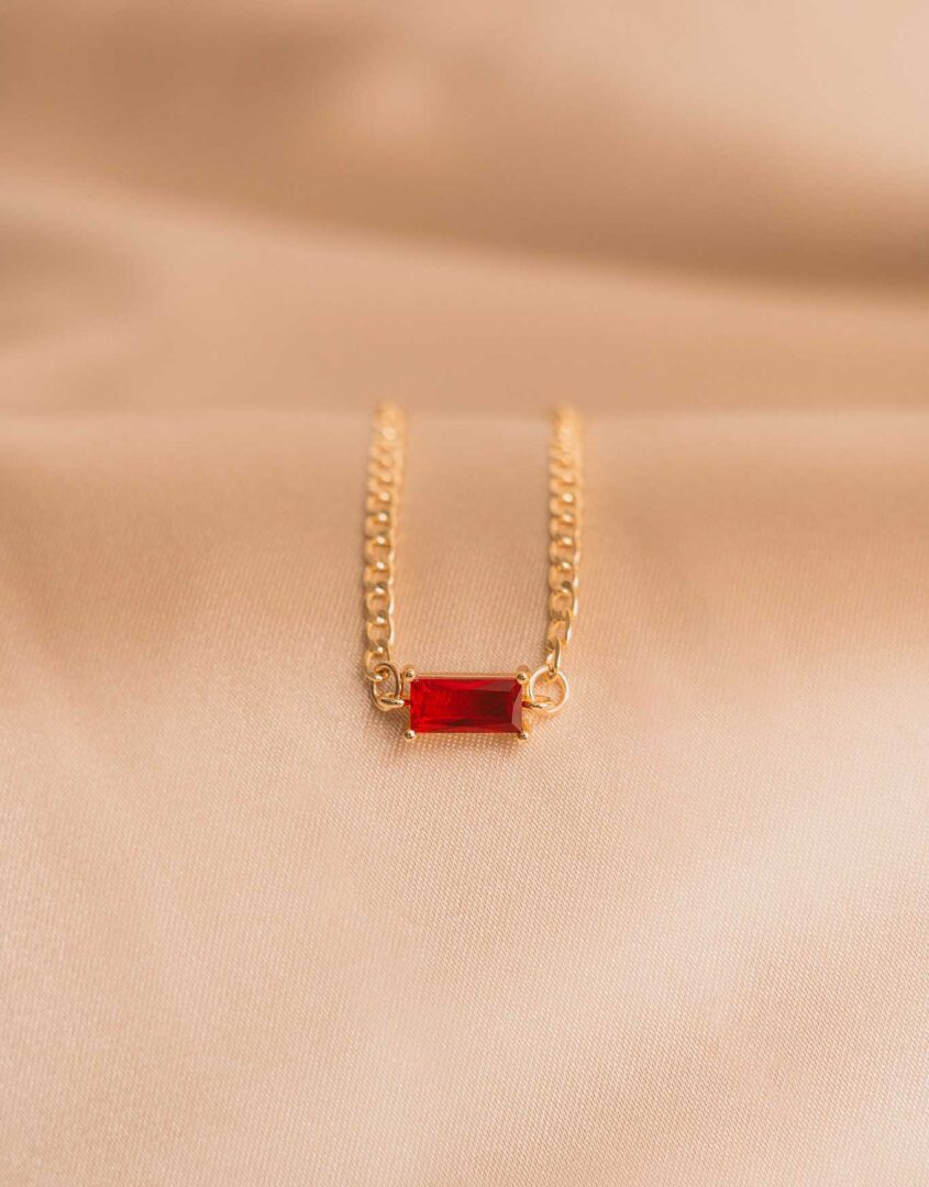 Golden Birthstone Baguette Bracelet | Perfect Gift For Her