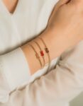 Layered look with Golden Birthstone Baguette Bracelet