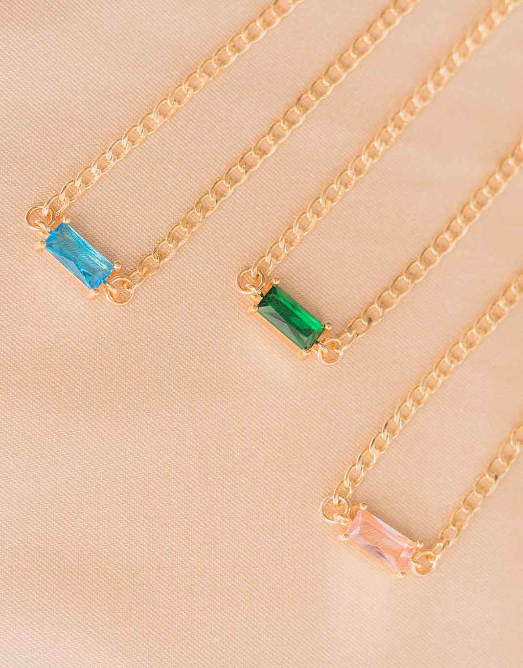 Golden Birthstone Baguette Bracelet | Perfect Gift For Grandma