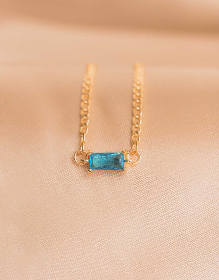 Golden Birthstone Baguette Bracelet | Perfect Gift For Women