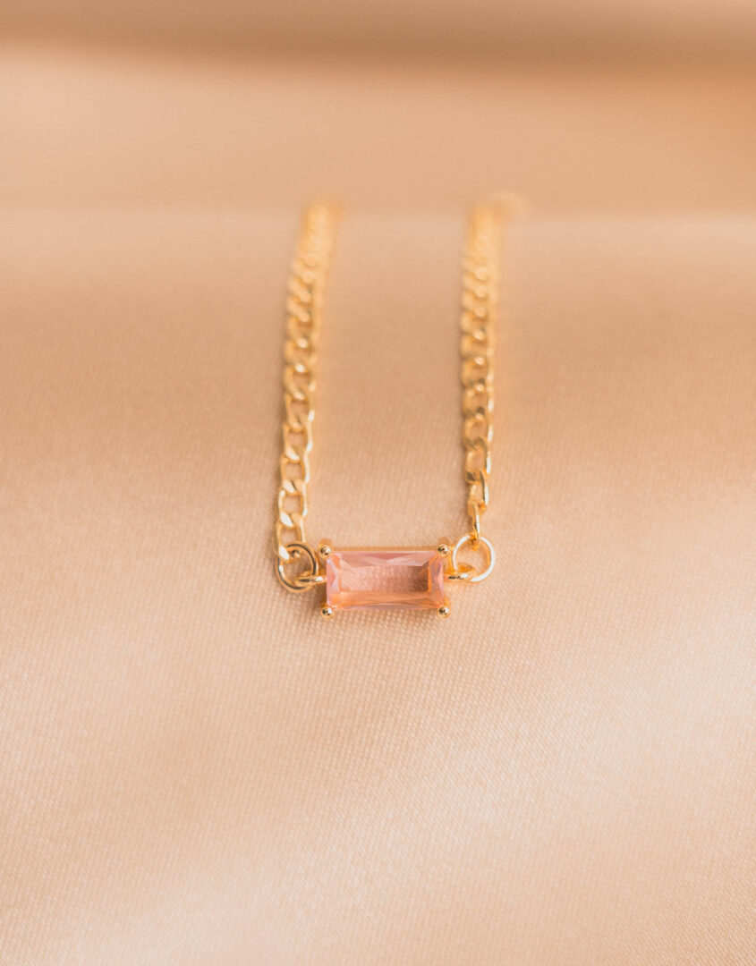 Golden Birthstone Baguette Bracelet | Perfect Gift For Women