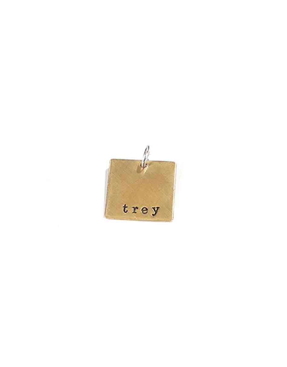 Perfect addition to an existing necklace or bracelet. Select the shape, font and text as per your choice